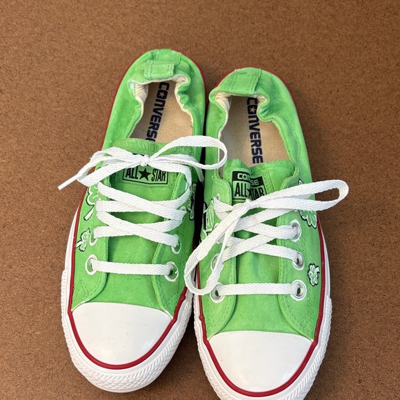 Converse Green Sneakers with White Accents - Picture 6 of 10